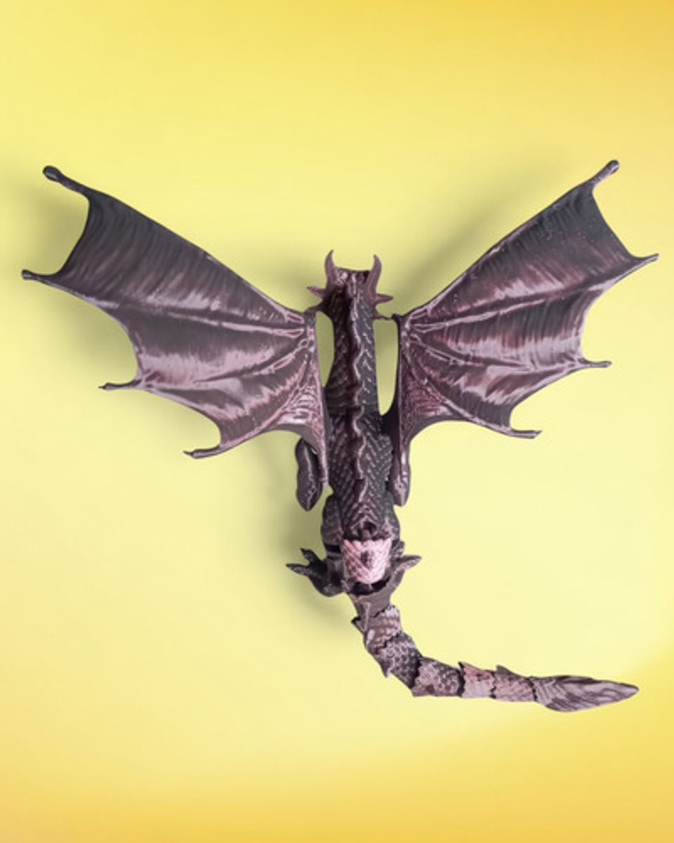 Decoración Dragón Articulado Con Alas Abiertas 4