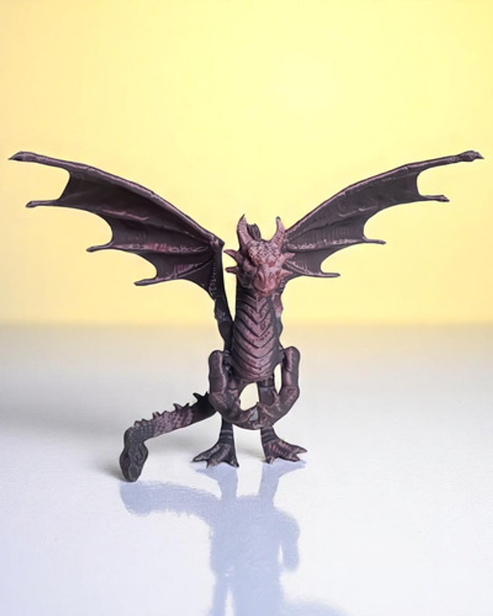 Decoración Dragón Articulado Con Alas Abiertas 5