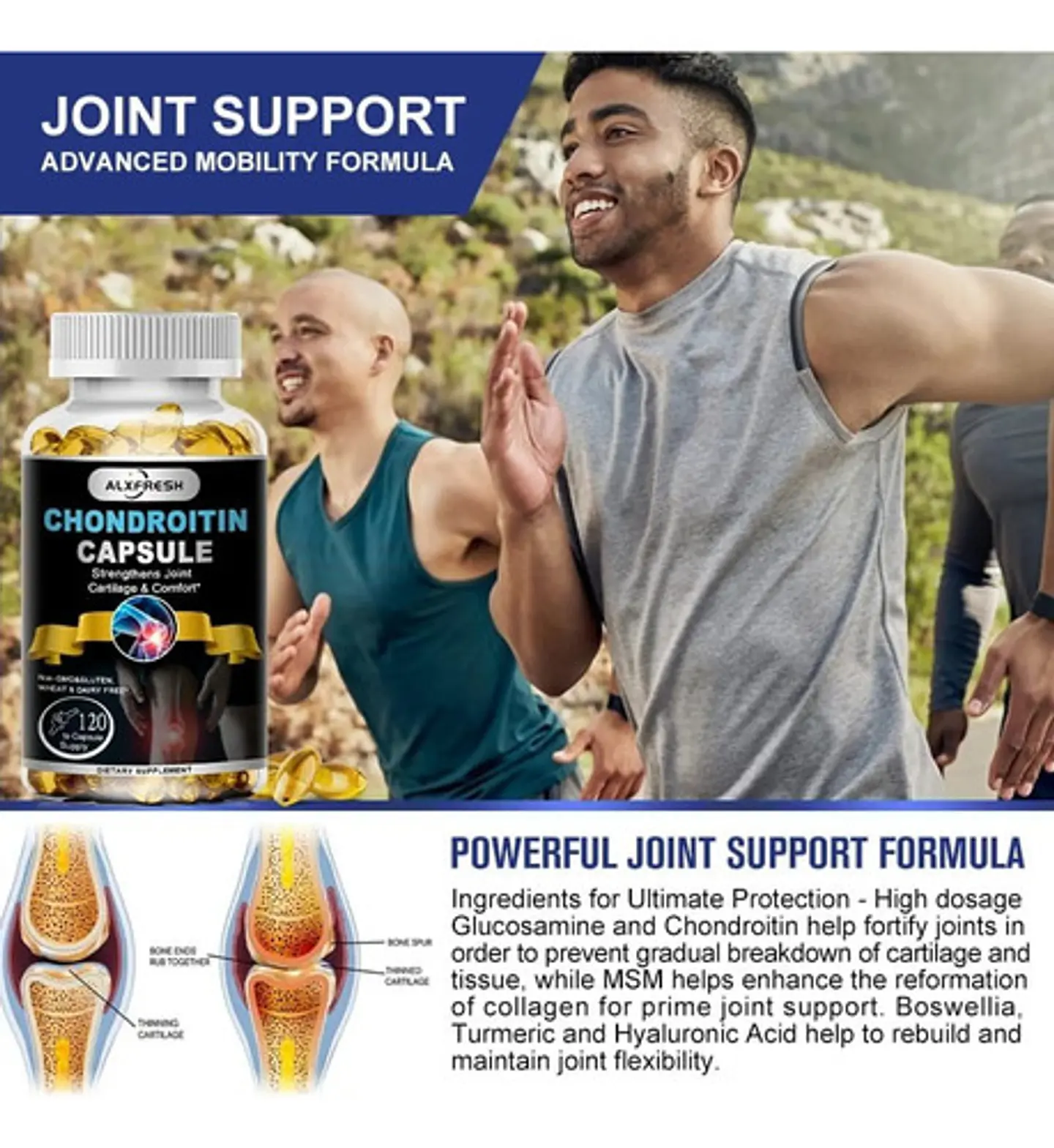 Glucosamina Con Condroitina Cuidado Articular 60 Cápsulas 3
