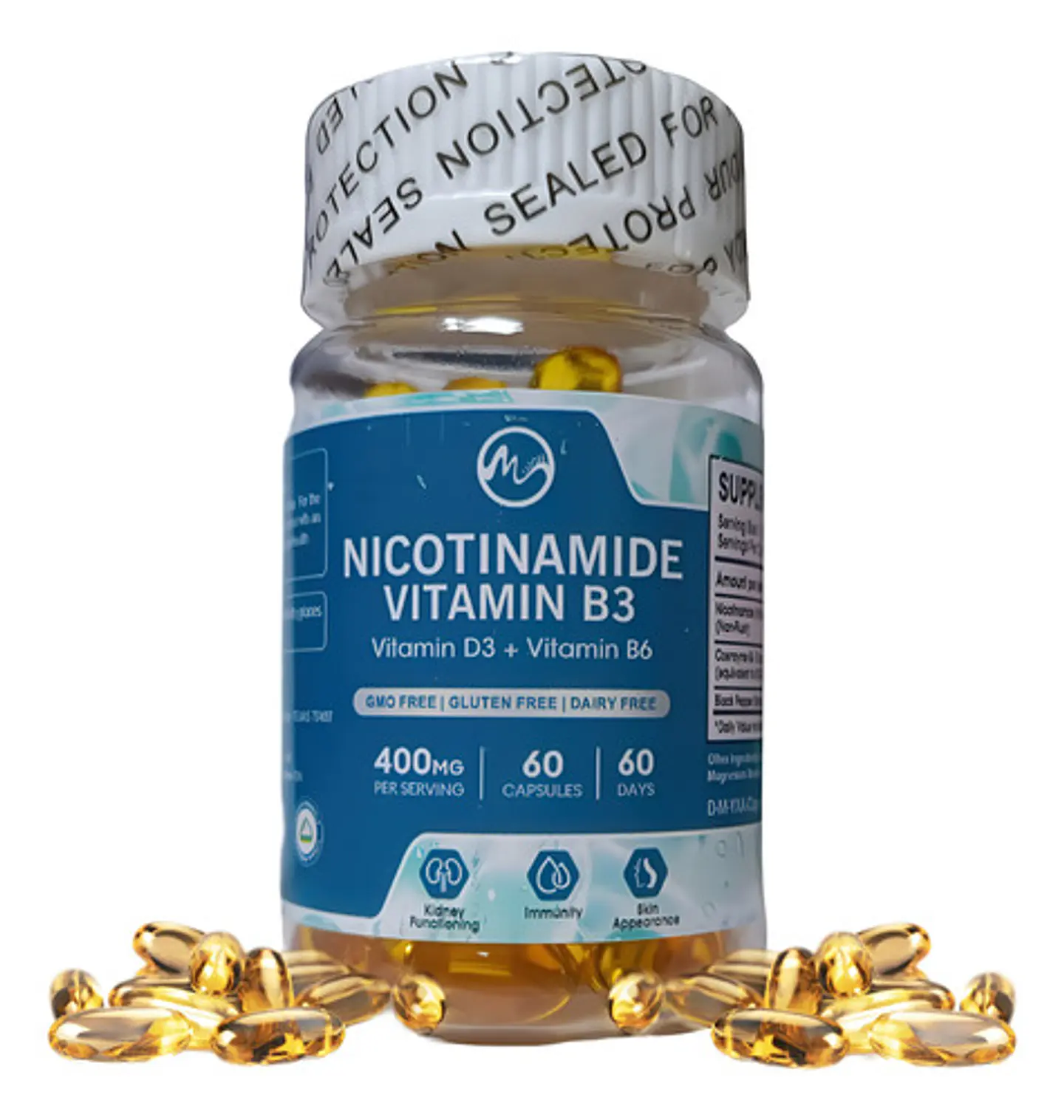 Nicotinamida 400Mg + Coenzima Q10 60 Cápsulas 1