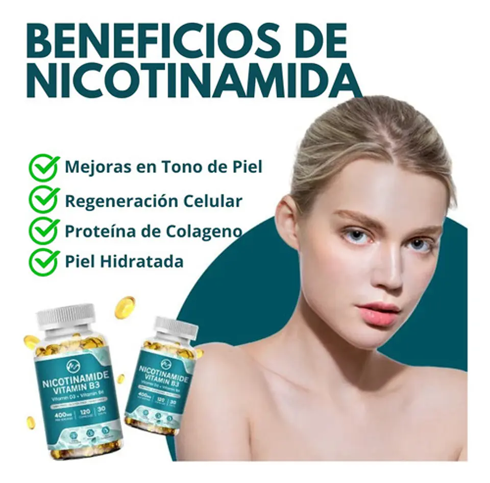 Nicotinamida 400Mg + Coenzima Q10 60 Cápsulas 3