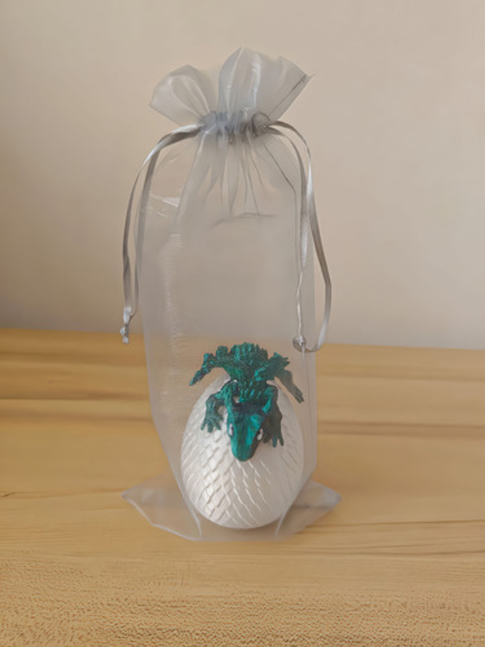 Juguete Articulado Dragón Verde Con Huevo X 2 Unidades 5