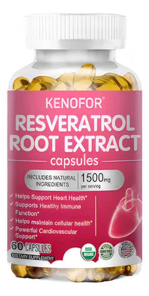 Suplemento Resveratrol Kenofor 1500Mg/Té Verde (60 Cápsulas)