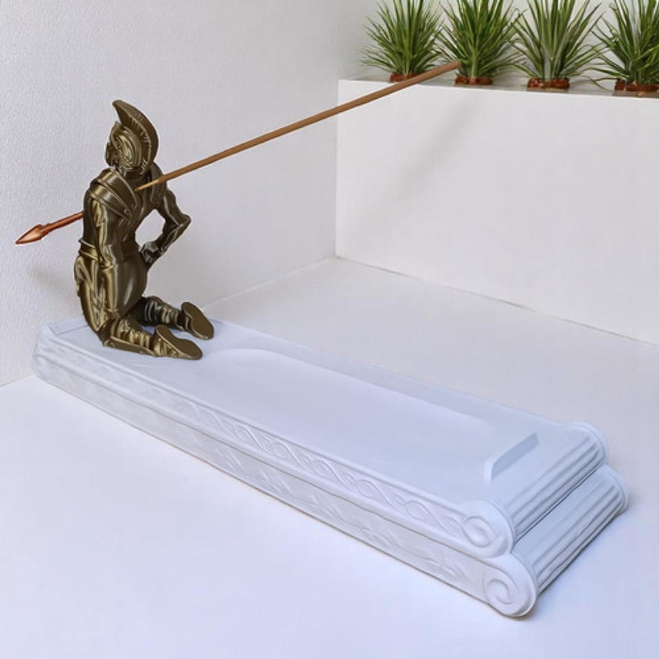 Porta Incienso Soldado Romano Con Contenedor De Varitas 3