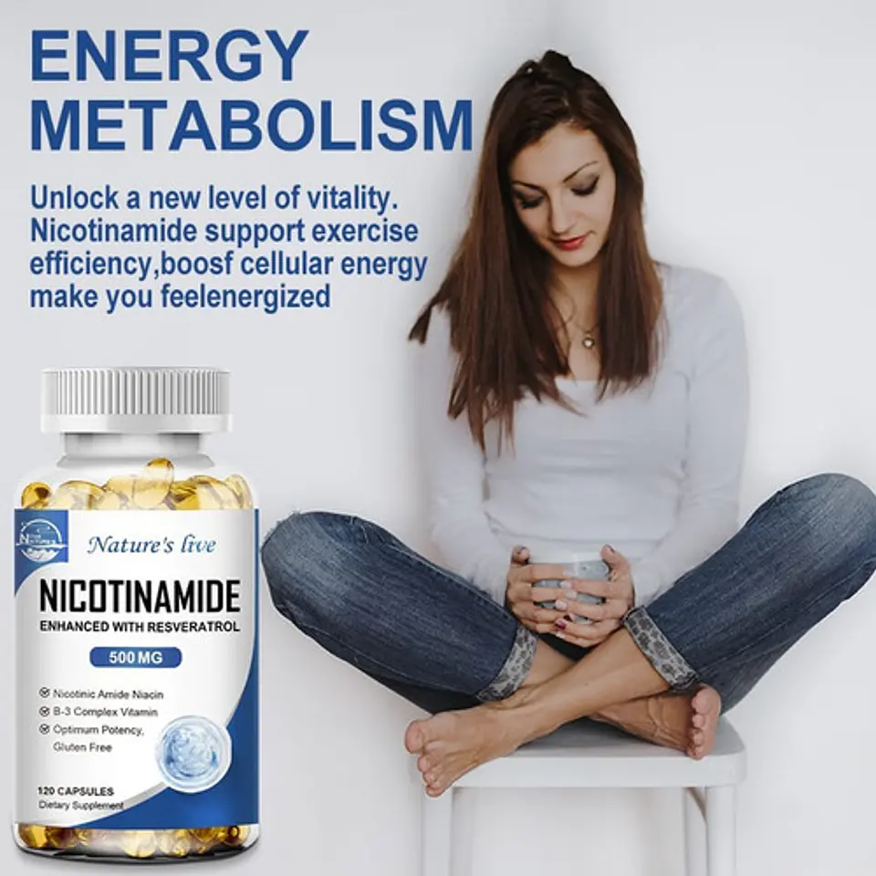 Nicotinamida 500Mg + Resveratrol 120 Cápsulas Blandas 5