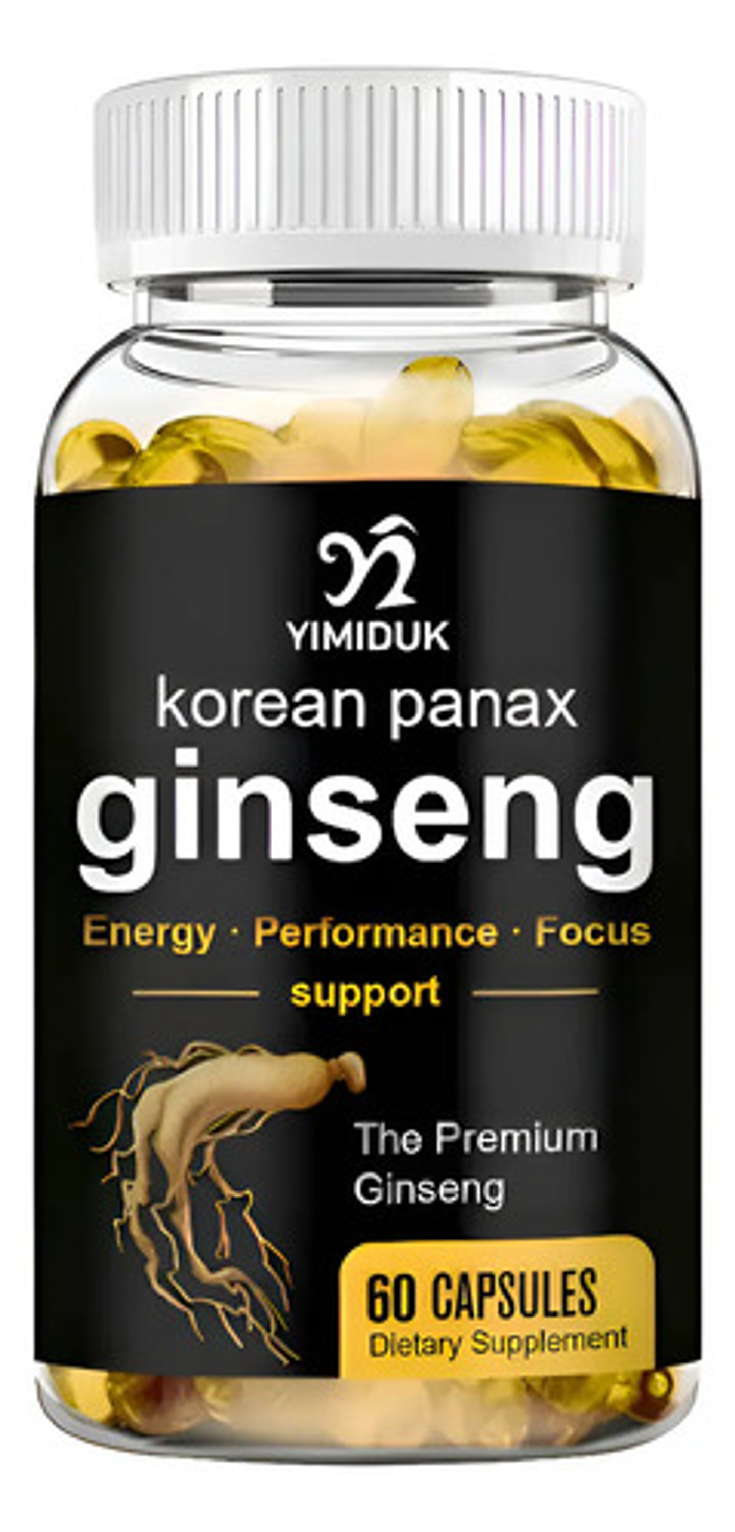 Panax Ginseng Coreano Con Ginkgo Y L-carnitina 60 Cápsulas 1
