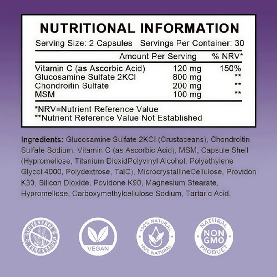 Condroitina Con Glucosamina Cuidado Articular 120 Cápsulas 2