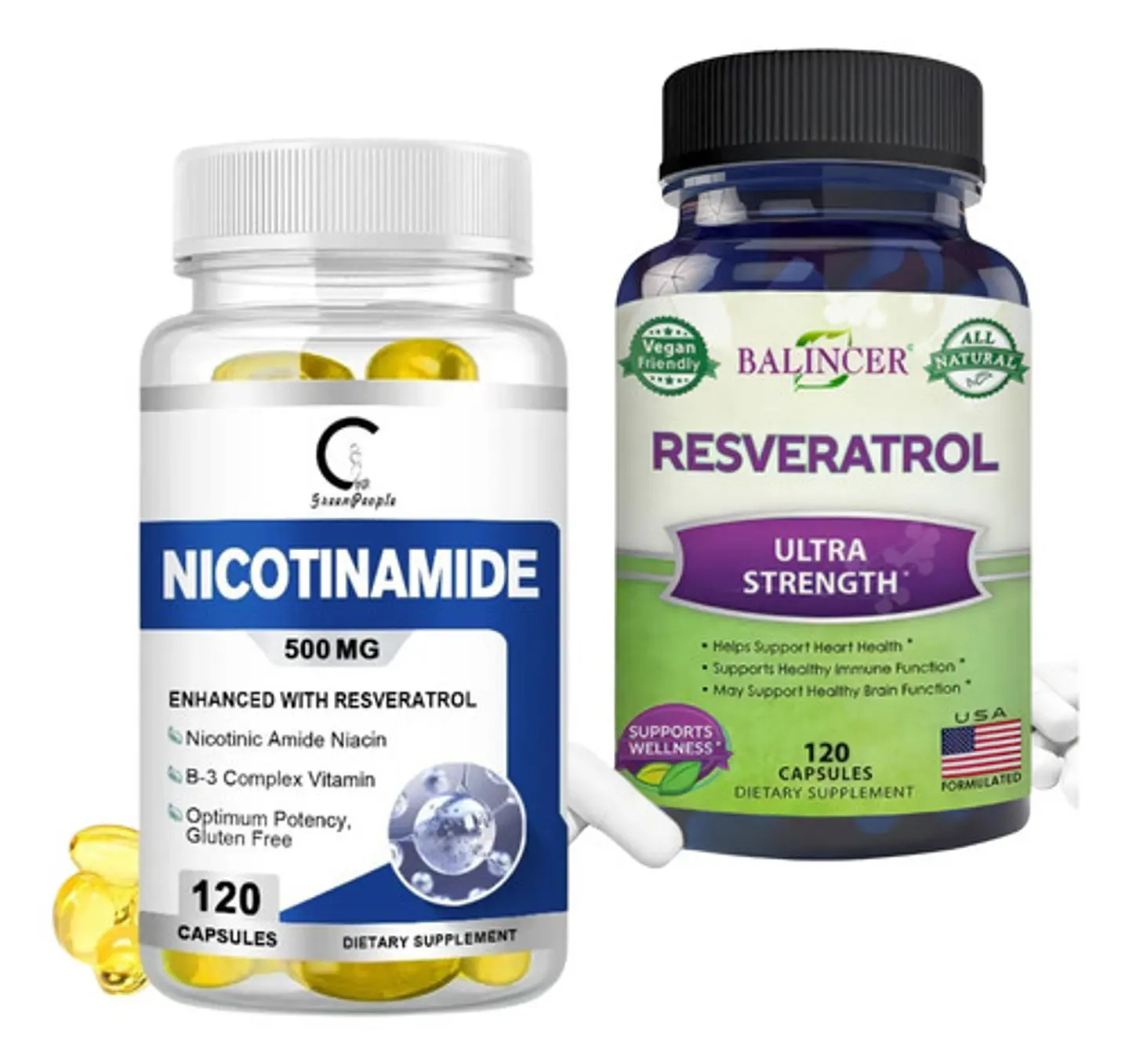 Pack Nicotinamida 500 Mg + Resveratrol 1000Mg 240 Cáp 1
