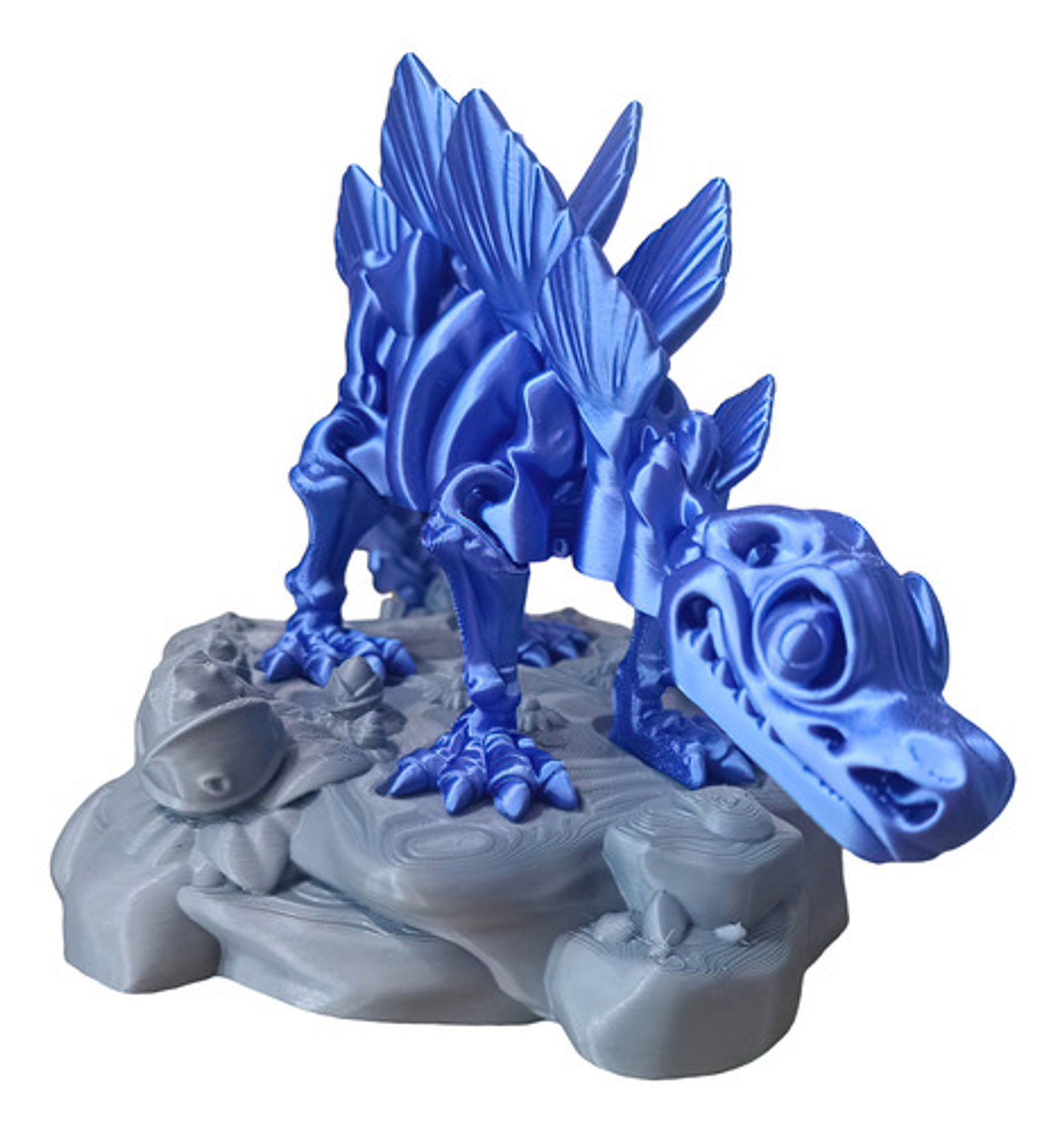 Figura De Stegosaurus Con Base Impreso En 3d 1