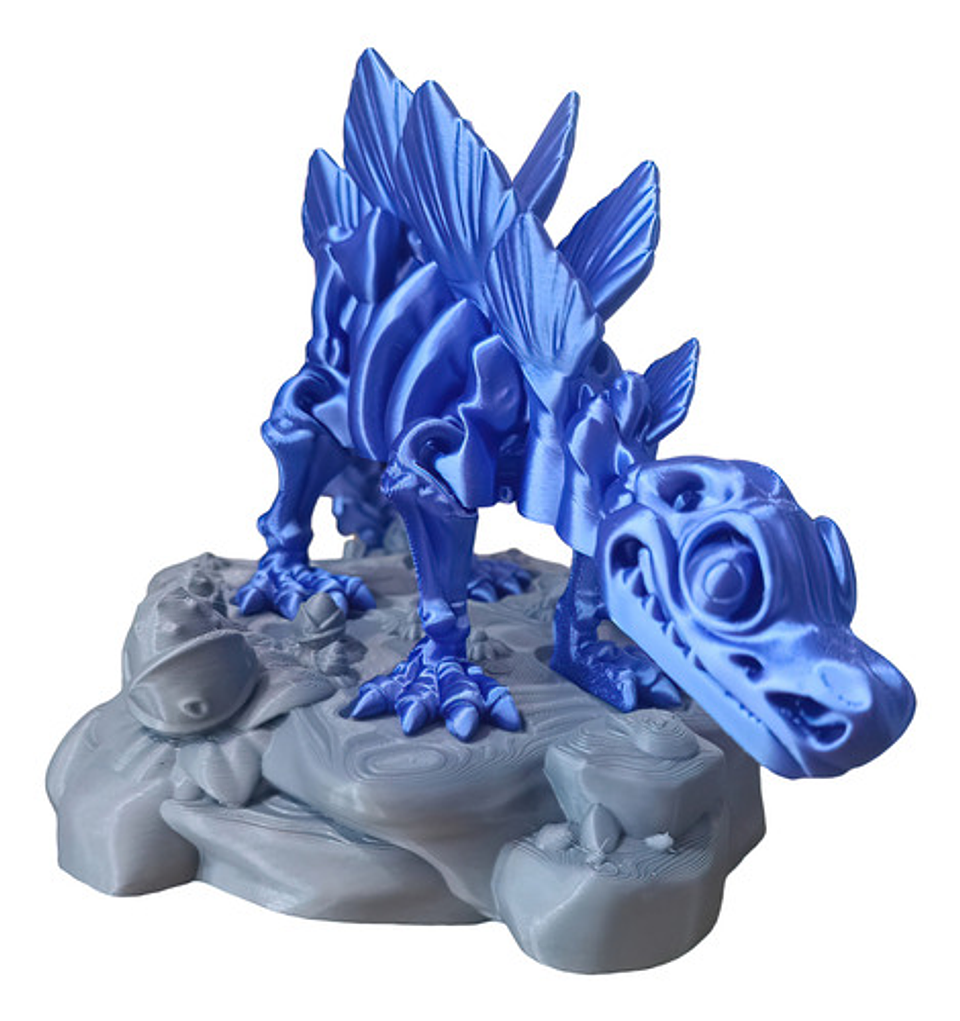 Figura De Stegosaurus Con Base Impreso En 3d 1