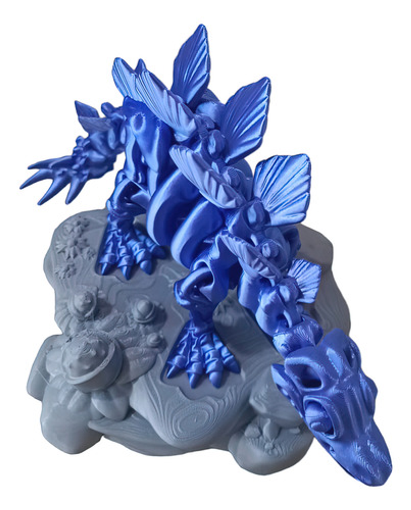 Figura De Stegosaurus Con Base Impreso En 3d 3