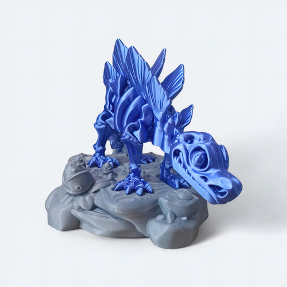 Figura De Stegosaurus Con Base Impreso En 3d 4