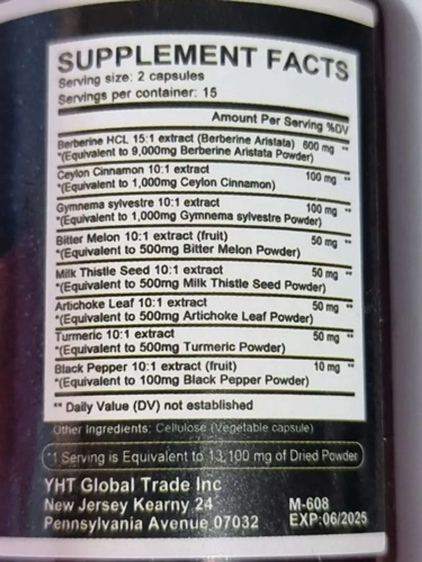 Berberina Daitea 30 Cápsulas Veganas Sin Sabor Suplemento Nutricional 7