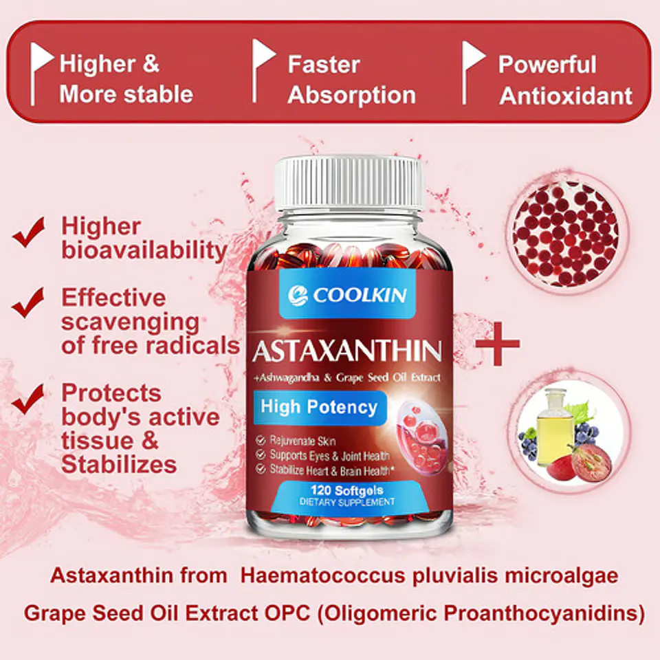 Astaxantina Con Aceite De Uva Y Extracto De Ashwagandha Org 5