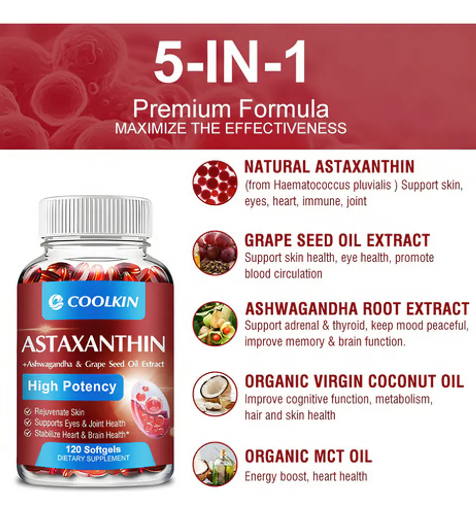 Astaxantina Con Aceite De Uva Y Extracto De Ashwagandha Org 6