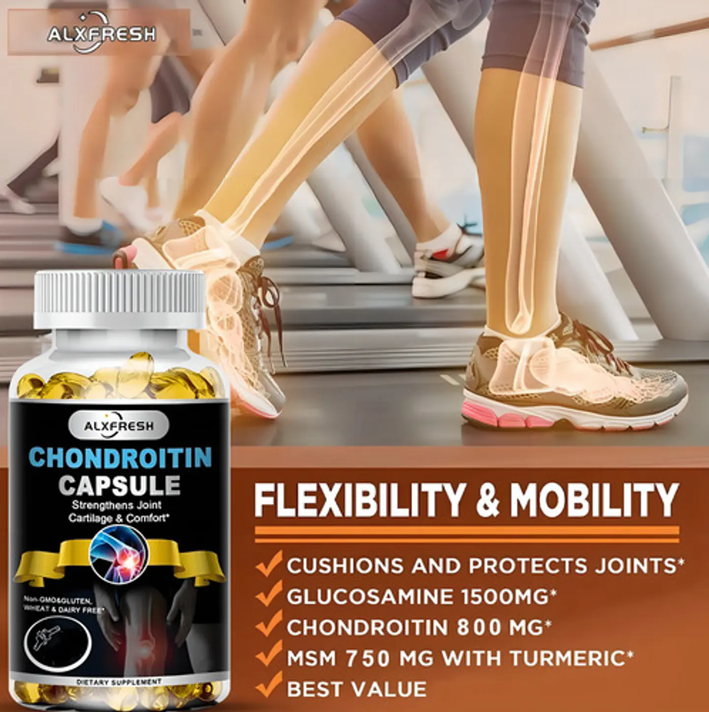 Chondroitin - Cápsulas De Glucosamina De Condroitina Sabor Sin Sabor 3