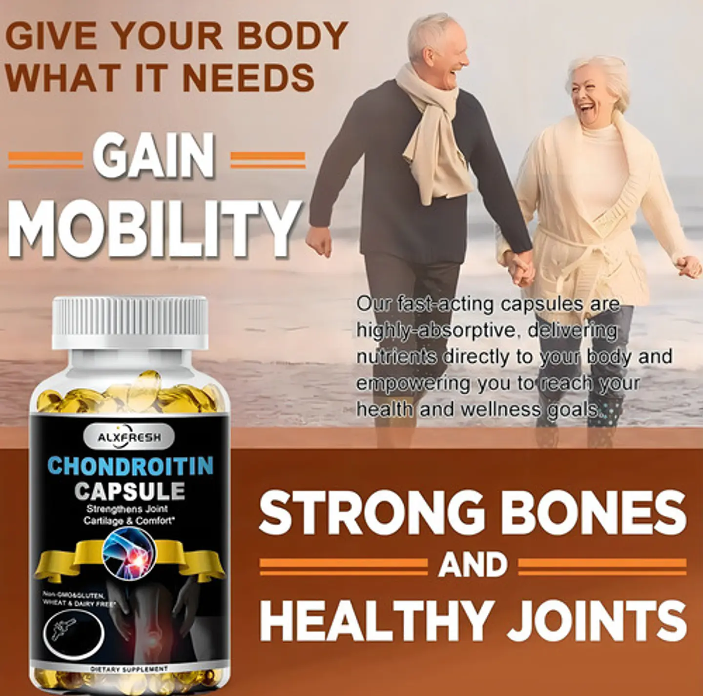 Chondroitin - Cápsulas De Glucosamina De Condroitina Sabor Sin Sabor 4
