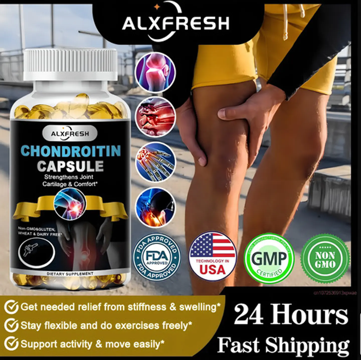 Chondroitin - Cápsulas De Glucosamina De Condroitina Sabor Sin Sabor 5