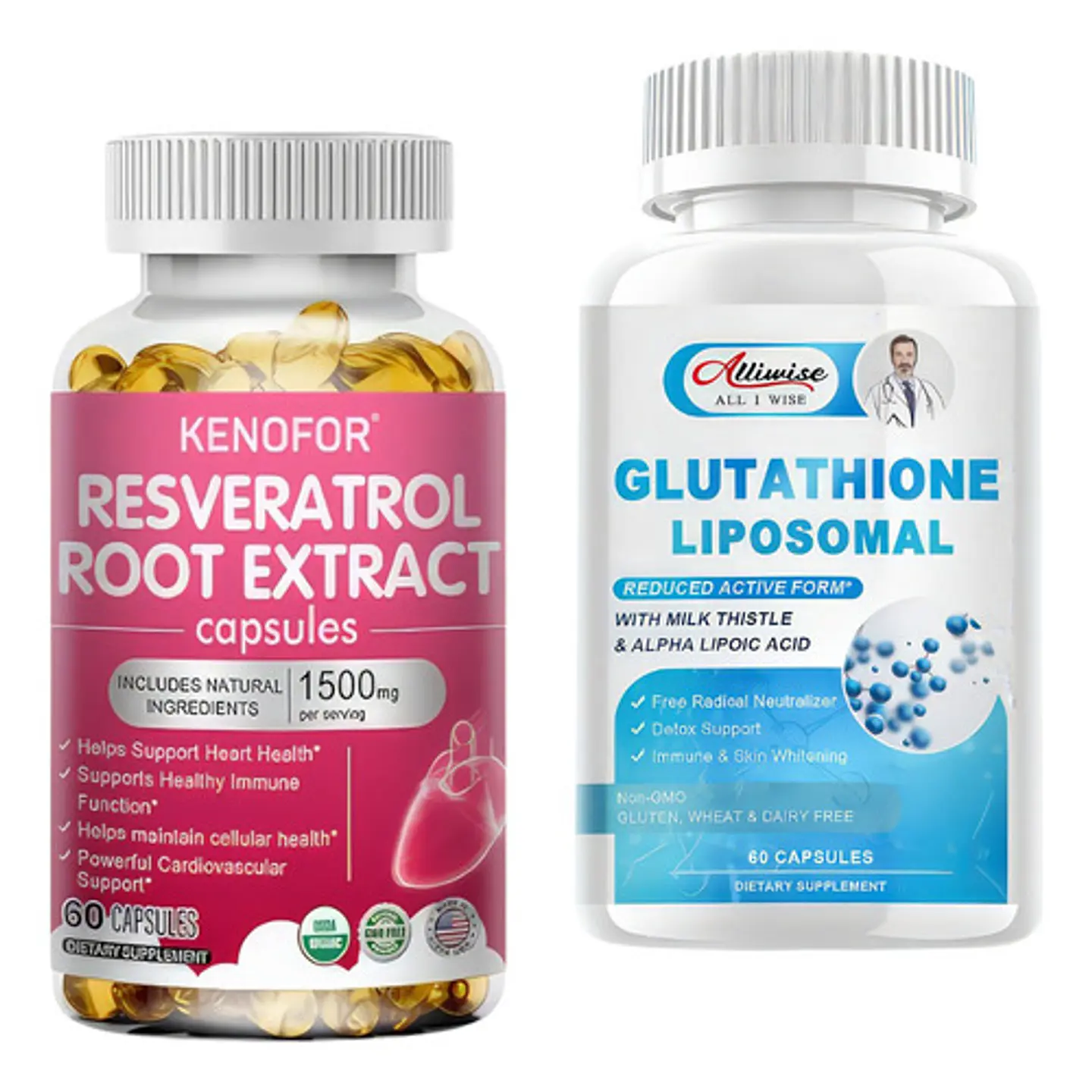 Pack Glutation Liposomal Y Resveratrol 1500 Mg 120 Cáps 1