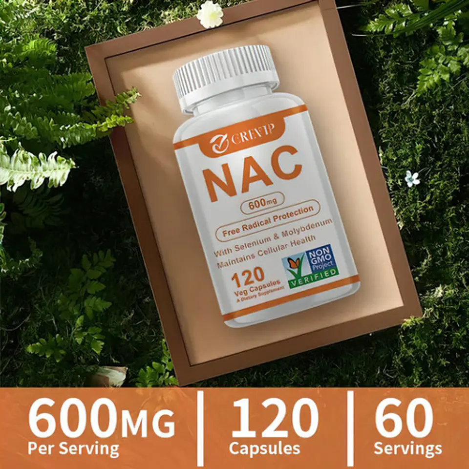 N-Acetilcisteína Nac 600 Mg Con Selenium 120 Cápsulas 5