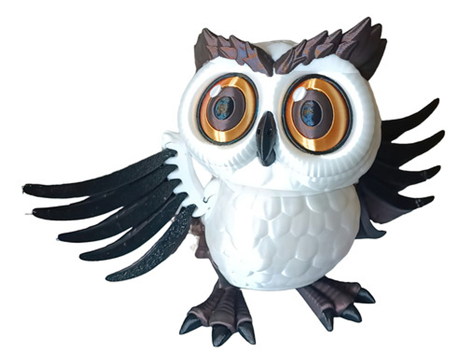 Juguete Articulado De Búho Con Cabeza Giratoria 4