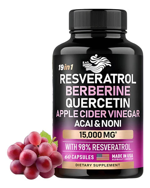 Resveratrol, Berberina, Vinagre De Sidra Manzana 19 En 1