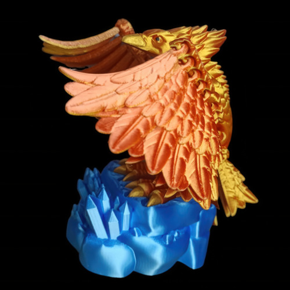 Figura De Ave Fenix Articulada Impresa En 3d 2