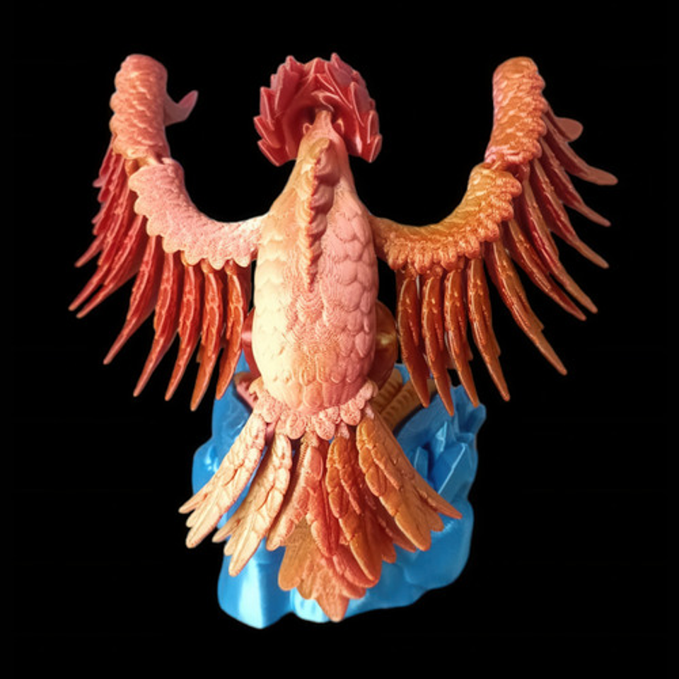 Figura De Ave Fenix Articulada Impresa En 3d 3