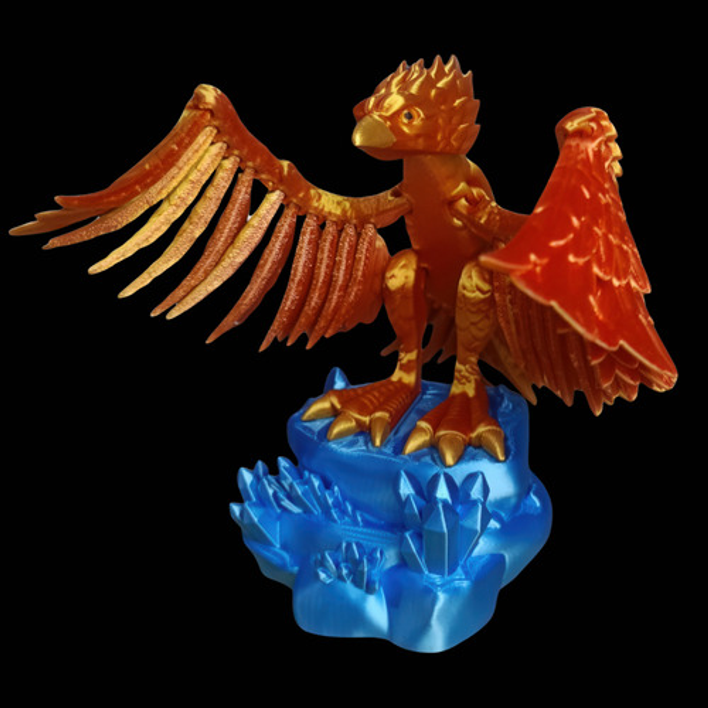 Figura De Ave Fenix Articulada Impresa En 3d 4
