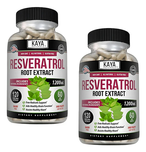 Pack Resveratrol 1200 Mg  120 Cápsulas X 2unidades