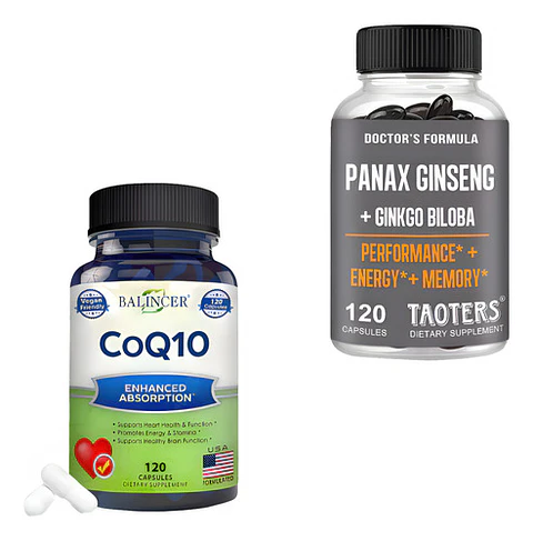 Pack Ubiquinol 120 + Panax Ginseng + Ginkgo Biloba 120
