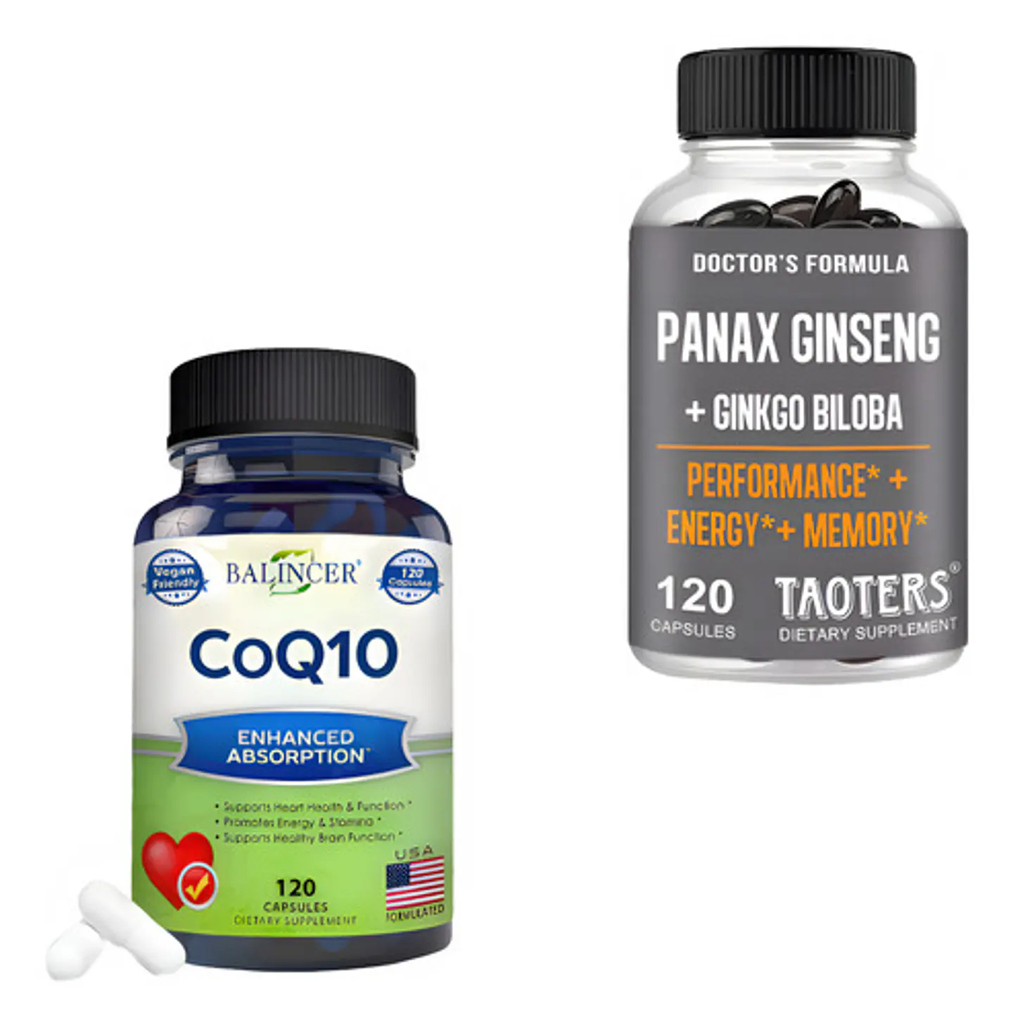 Pack Ubiquinol 120 + Panax Ginseng + Ginkgo Biloba 120 1