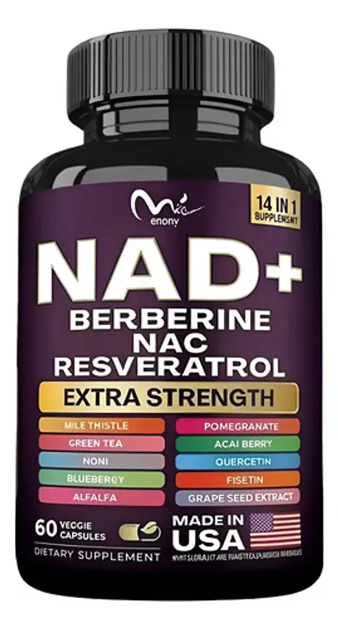 Nad+ Berberine Nac Y Resveratrol 14 En 1 De 60 Cápsulas