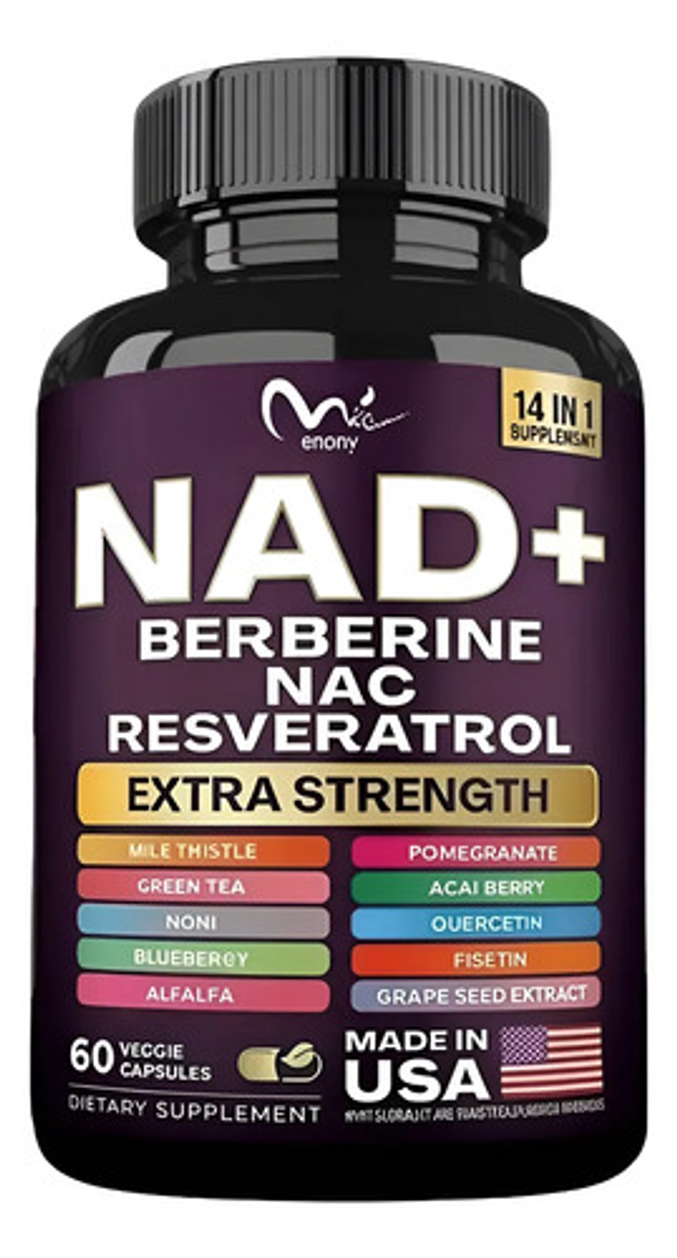 Nad+ Berberine Nac Y Resveratrol 14 En 1 De 60 Cápsulas 1