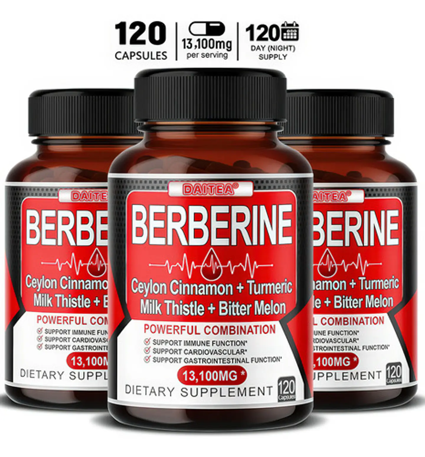 Berberina Ultra Concentrada 13.100Mg 120 Cápsulas Original 2