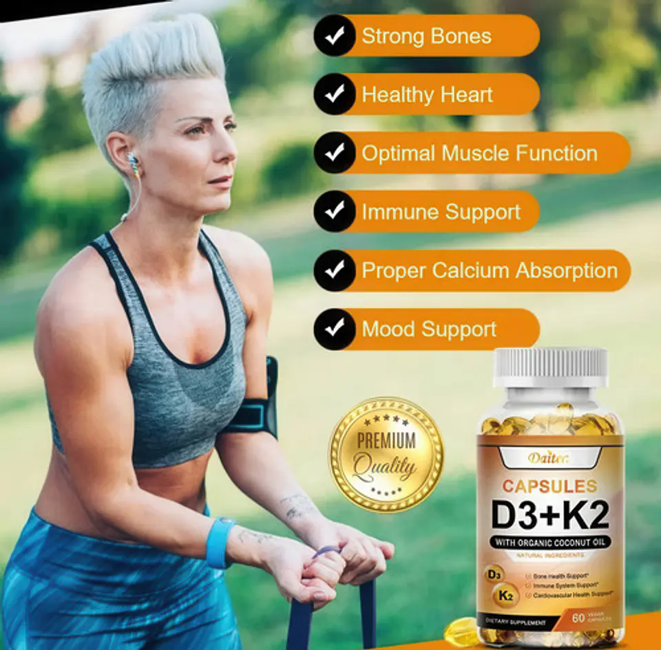 Vitamina D3 + Vitamina K2 5000Iu 120 Cápsulas 4