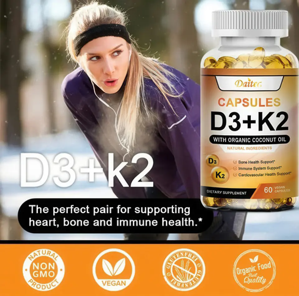 Vitamina D3 + Vitamina K2 5000Iu 120 Cápsulas 7