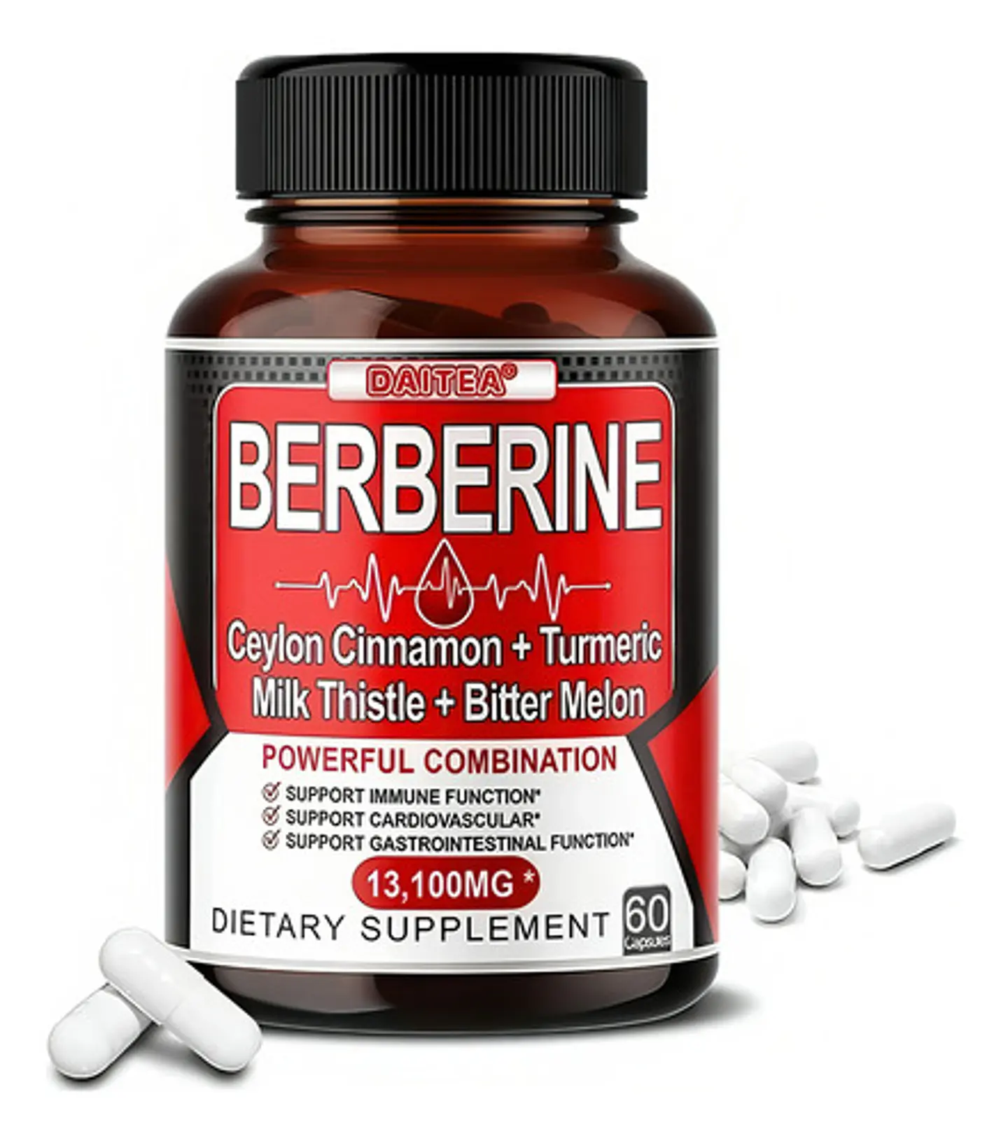 Berberina Ultra Concentrada 13.100Mg Original 60 Cápsulas 1