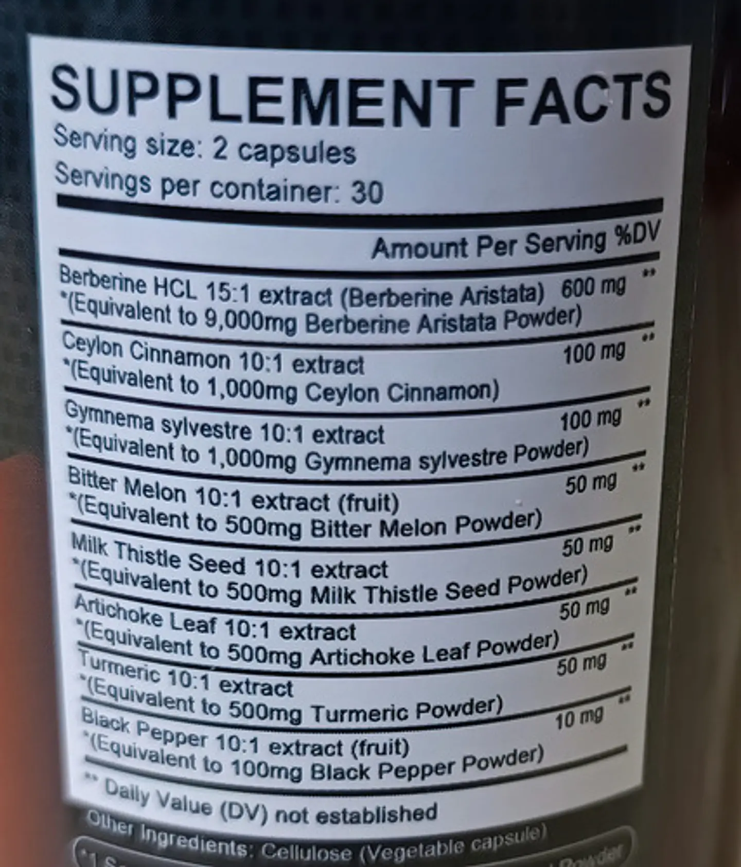 Berberina Ultra Concentrada 13.100Mg Original 60 Cápsulas 2
