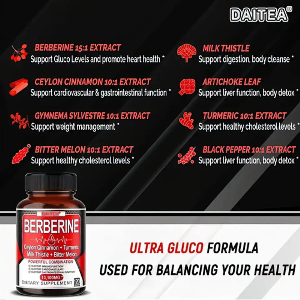 Berberina Ultra Concentrada 13.100Mg Original 60 Cápsulas 3
