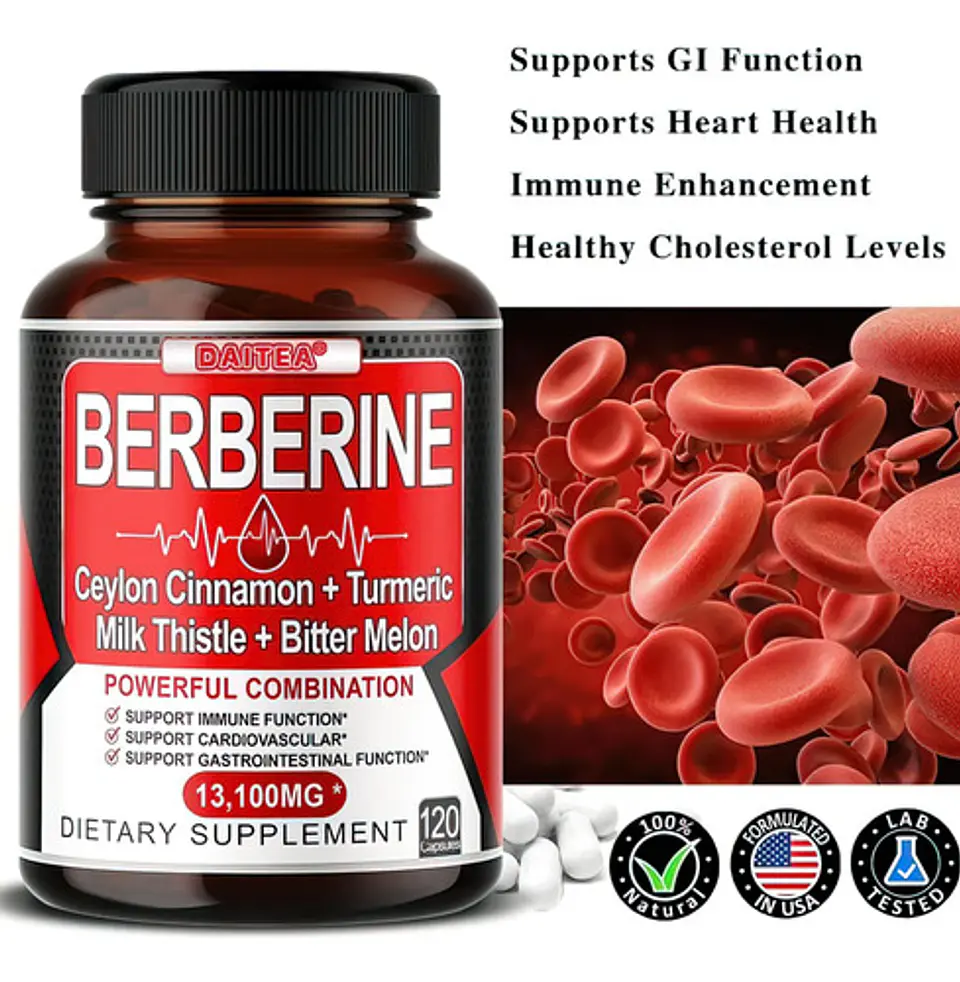 Berberina Ultra Concentrada 13.100Mg Original 60 Cápsulas 7