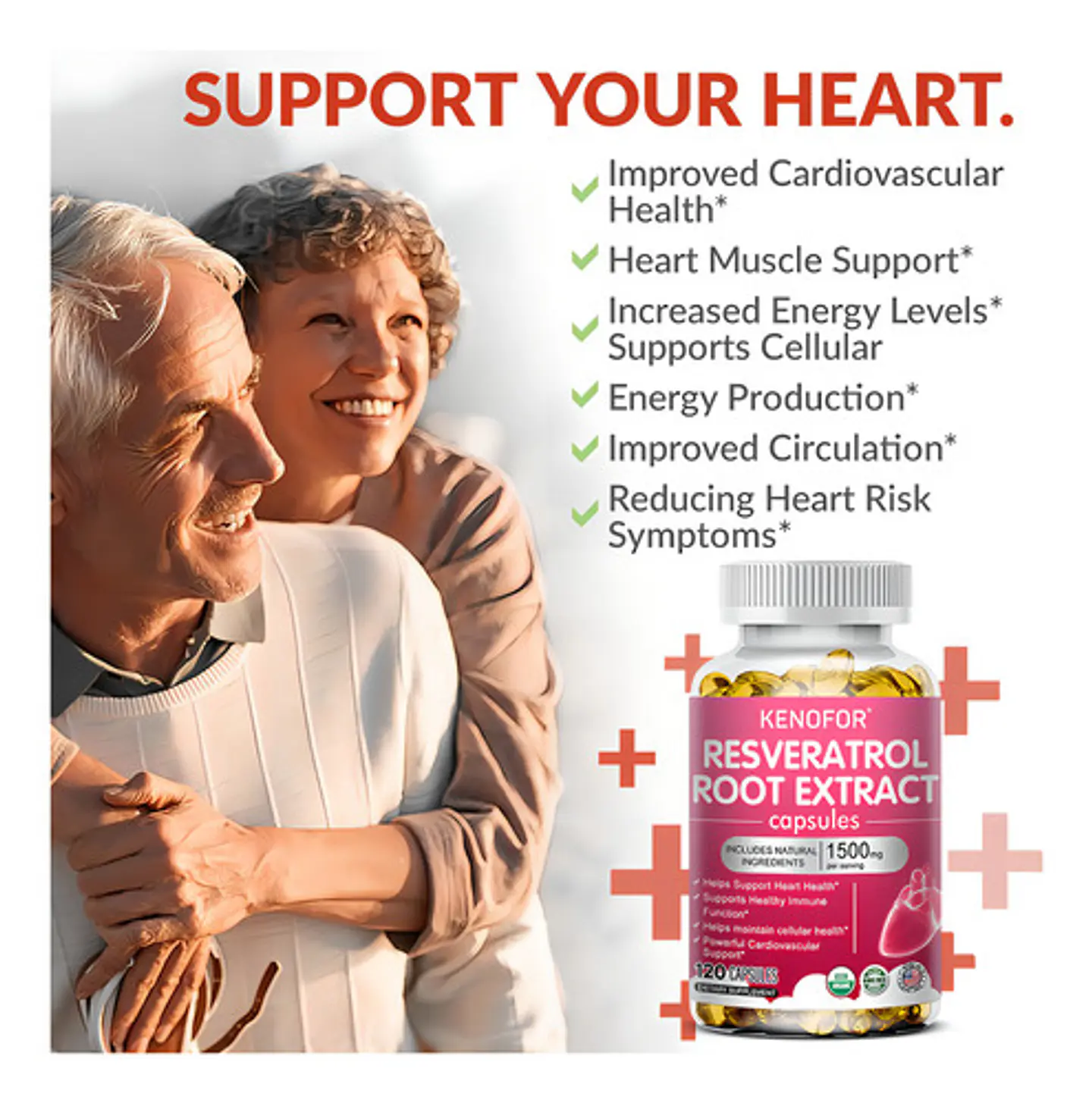 Kenofor Resveratrol 1500Mg Antioxidante Cápsulas Veganas Sin Sabor 120 Cap 4