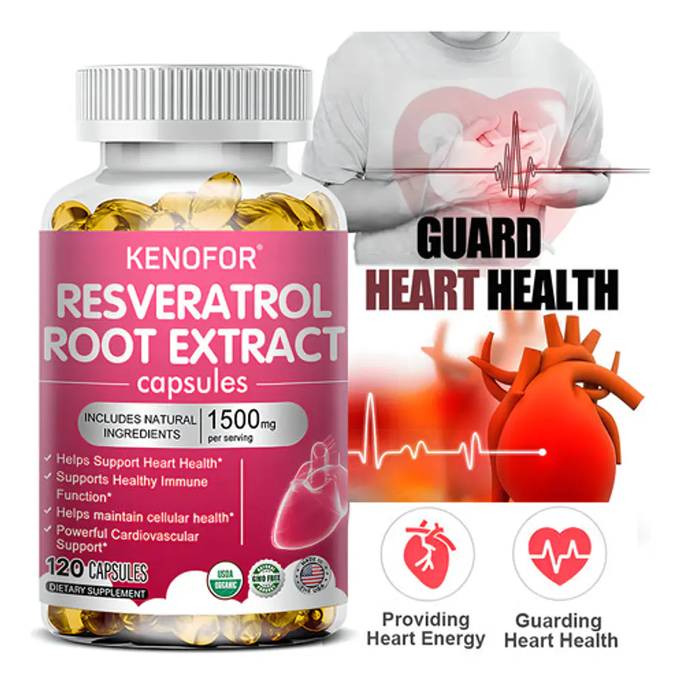 Kenofor Resveratrol 1500Mg Antioxidante Cápsulas Veganas Sin Sabor 120 Cap 6