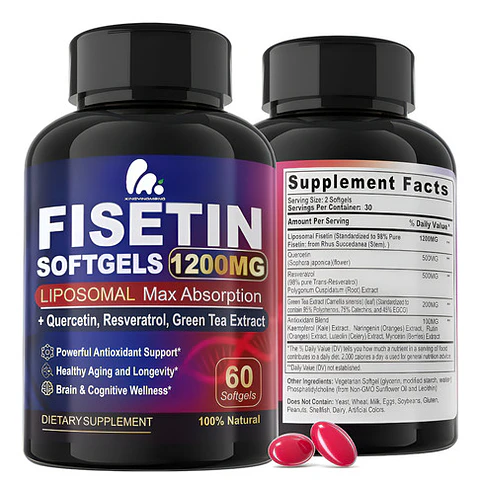 Fisetin Liposomal 1200mg  Máxima Biodisponibilidad Polifenol