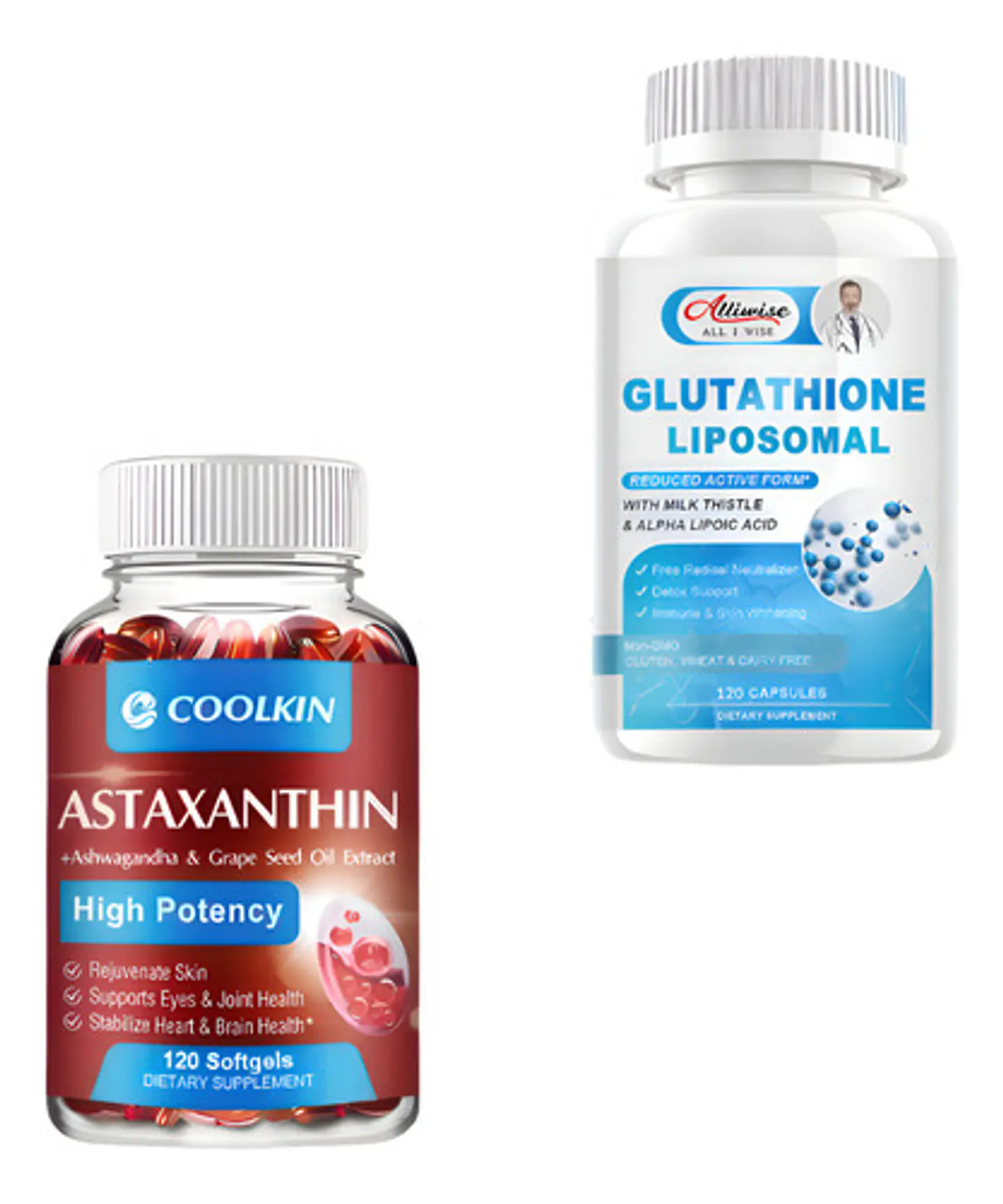 Pack Astaxantina 24Mg & Glutatión Liposomal 1000Mg 240 Cáp 1