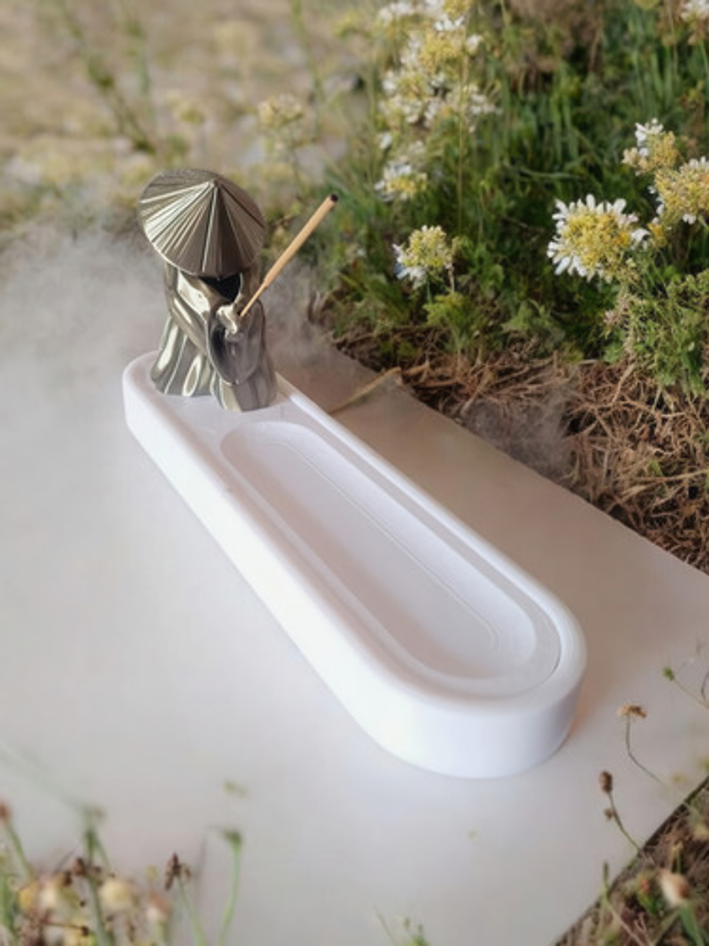 Porta Incienso Diseño Samurai Con Contenedor De Varitas 4