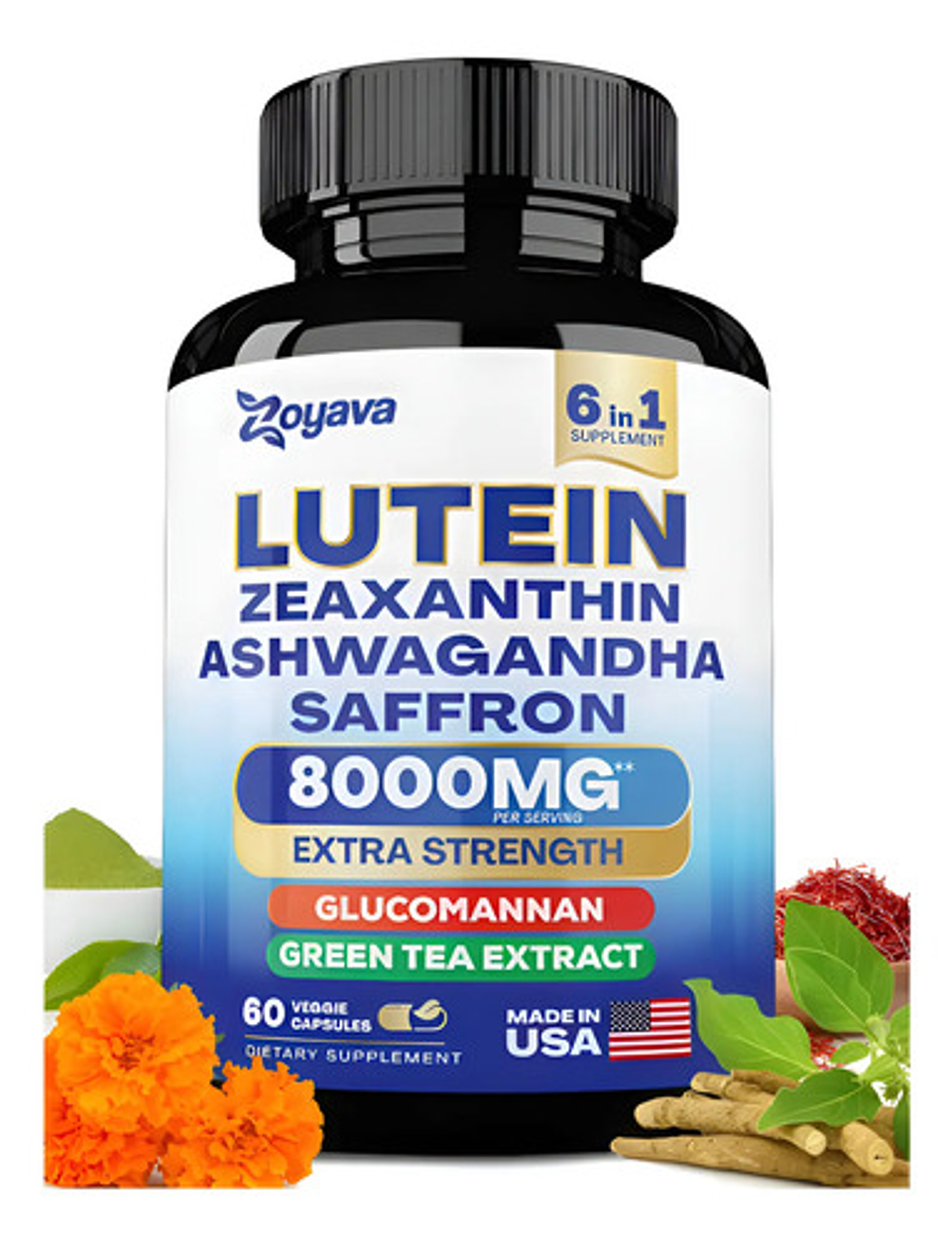 Luteína + Zeaxantina + Ashwagandha + Azafrán ¡salud Ocular! 1