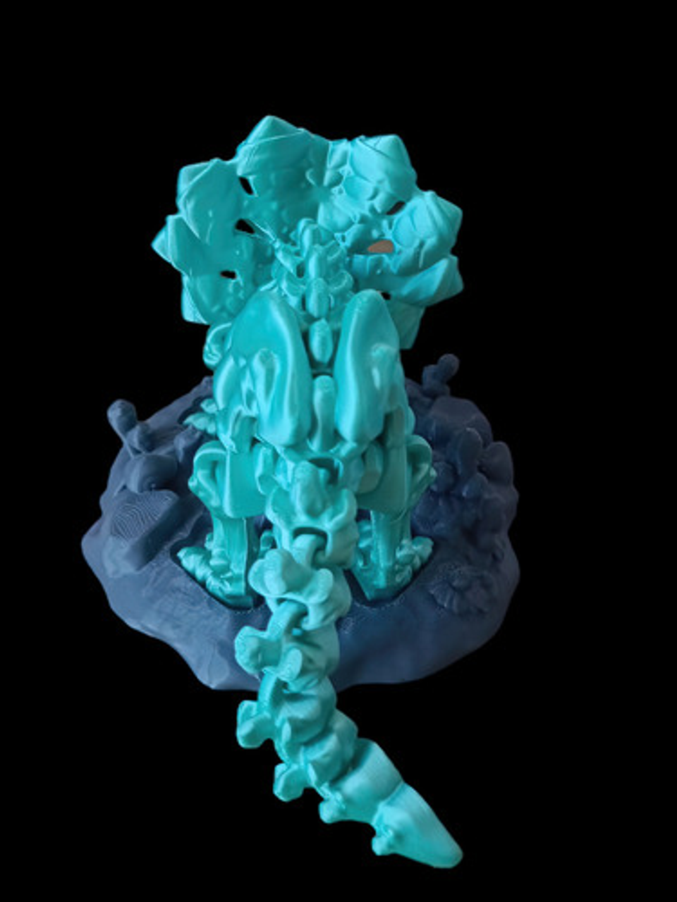 Figura De Triceratops Con Base Impreso En 3d 4