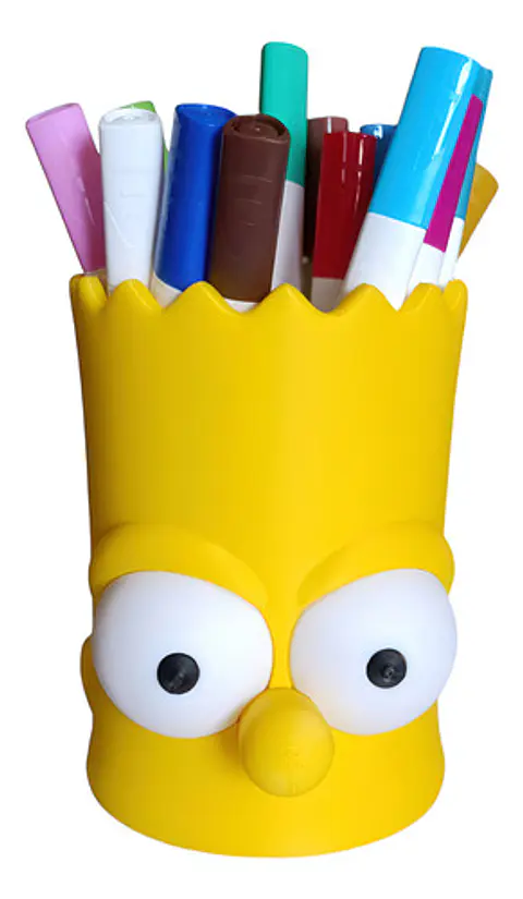 Organizador De Lápices, Plumones Diseño De Bart Simpson