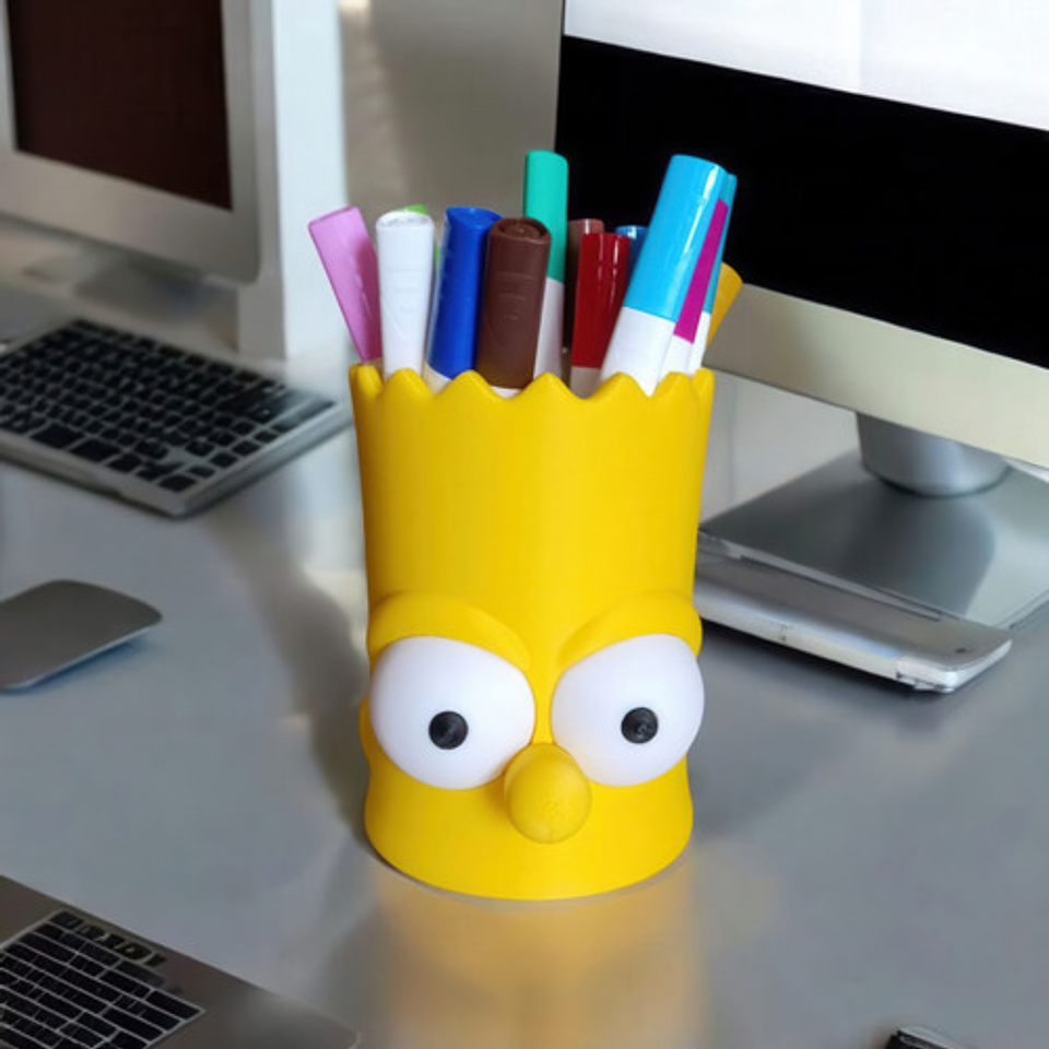 Organizador De Lápices, Plumones Diseño De Bart Simpson 2